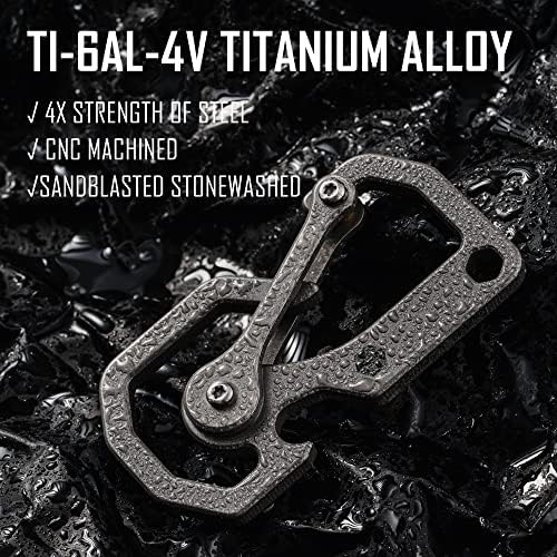 KeyUnity Titanium Carabiner Keychain Multitool Tool