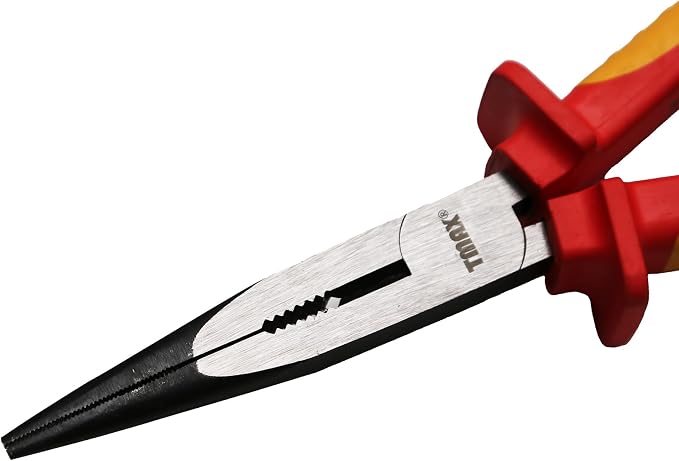 TMAX 8" 1000V VDE Insulated Electrician Long Needle-Nose Plier, Cr-V