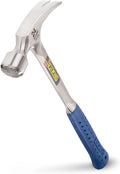 ESTWING Framing Hammer - 24 oz USA Made Long Handle Straight Rip Claw Hammer with Milled Face & Shock Reduction Grip - E3-24SM