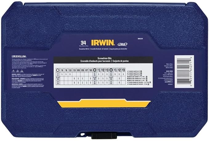 Irwin IWAF1234 34-Pieces Impact Screwdriver Bit Set