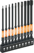 toolant Impact Hex Head Allen Wrench Drill Bit Set 10pcs (Metric), 1/4" Hex-Shank S2 Steel Hex Bits Set, CNC Machined Tips with Magnetism, 4" Long with Storage Box