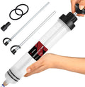 Thorstone 500cc Automotive Fluid Extractor Pump, Manual Oil Change Syringe with 2pcs 22cm PVC Suction Tubes