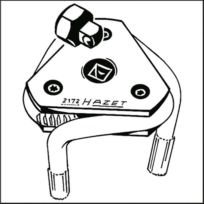 Hazet 2172 3/8" 2, 56-4, 72" Oil Filter Wrench with Square Drive