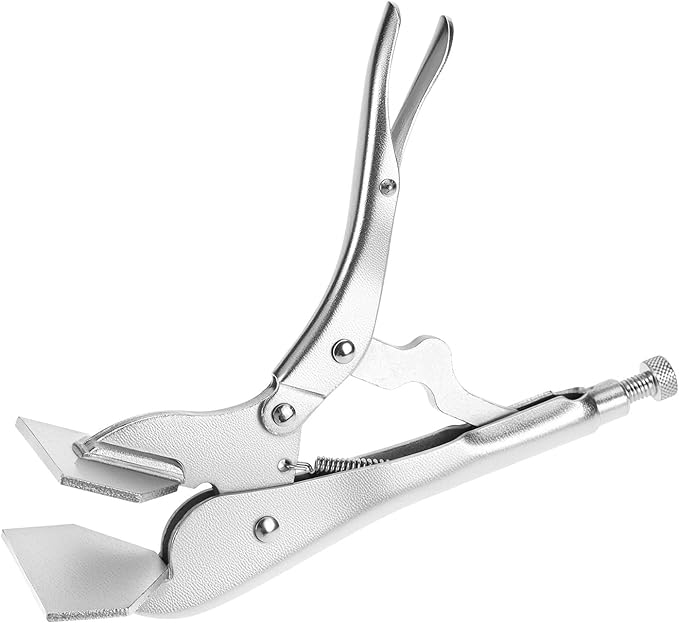 QWORK Locking Sheet Metal Clamp, 2 Pack 8 Inch Alloy Steel Welding Plier, Sheet Metal Grip Tool