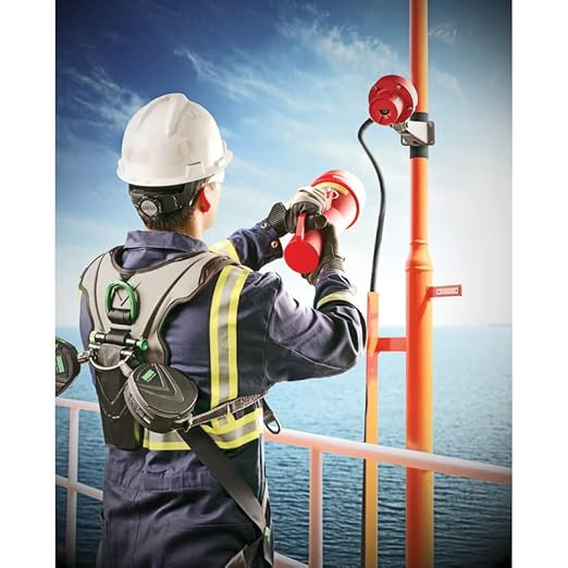 MSA 10102233 V-Gard Cap Style Safety Hard Hat With Fas-Trac III Ratchet Suspension | Polyethylene Shell, Self Adjusting Crown Straps - Standard Size in Hi-Viz Yellow Green/Red-Orange Stripe
