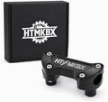 Black 1 inch Handlebar Riser Top Clamp Kit, 7075 Aluminum Bar Riser for 1” Handlebars, Fits Harley Touring Sportster Softail Dyna Models