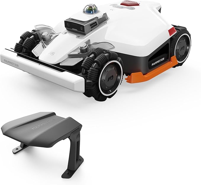 Mammotion LUBA 3 AWD 3000 Robot Lawn Mower with Garage, 0.75 Acre, 360° LiDAR+NetRTK+AI Vision, All-Wheel-Drive for 80% Slopes, 30 Multi-Zone Management, Cutting Height 1.0"-2.7"
