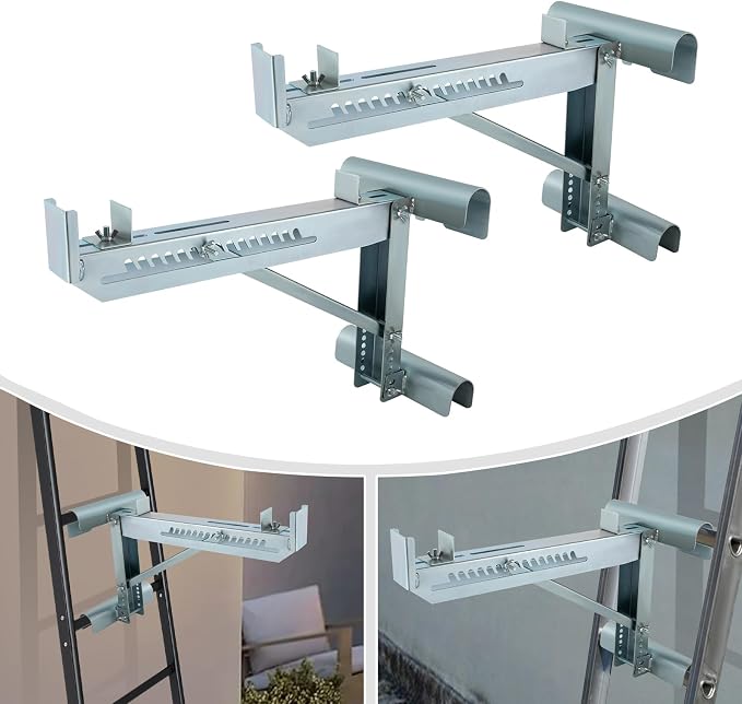 Ladder Jacks Bracket Extension, 2Pcs High Strength Ladder Jack, 661.39 Lbs Capacity Load Bearing Brackets for Scaffolding Extensions, Ladders, and Work Platforms