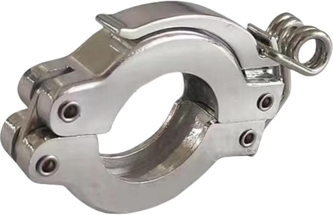 1pc Hinged Spring Clamp - Quick-Release Clamping Ring for Vacuum Applications, Aluminum Pressure Spring Toggle(KF 16)