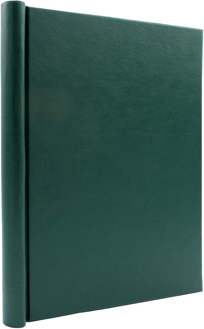 Faux Leather Springback Thesis Binder - Green, 1" Spine, by Bindertek