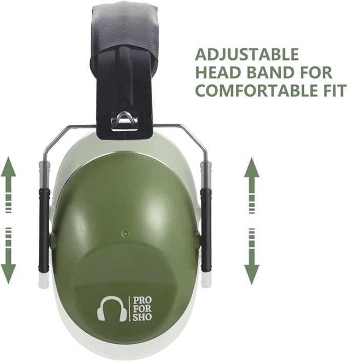 Pro For Sho 34dB NRR Hearing Protection Ear Muffs – Highest NRR Compact Design Ear Protection for Loud Events & Sensory Use