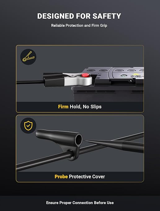WINAMOO Automotive Test Light with 3-120V LED Digital Voltage Display, Auto Circuit Tester with Voltmeter & Dual Color Polarity Indicate, Electric Test Pen w/Stainless Probe for Car/Truck/SUV Checker