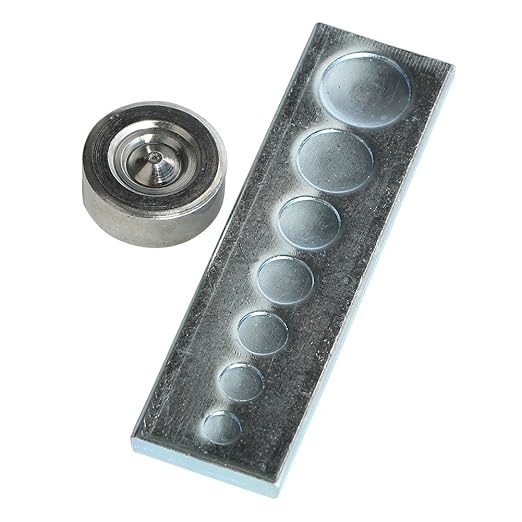 Craft Tool Die Punch Snap Kit Rivet Setter with Base for Punch Hole and Install Rivet Button (Rivet Setter with Base)
