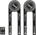 Saker Miter Saw Protractor|7-Inch Aluminum Protractor Angle Finder Featuring Precision Laser-Inside & Outside Miter Angle Finder for Carpenters, Plumbers and All Building Trades(2PCS)