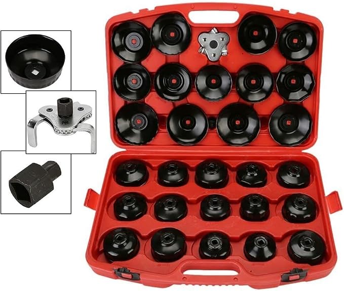 ARC-POWER 30pc Oil Filter Caps Wrench Cup Socket Set For For Mercedes For BMW VW For Audi For Volvo Ford
