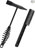 Chipping Hammer and Wire Brush Set – 10.6 in Heavy Duty Welding Hammer with Spring Handle and Steel Bristle Brush, Welding Tools and Accessories for Weld Slag Removal