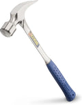 ESTWING Framing Hammer - 30 oz USA Made Long Handle Straight Rip Claw Hammer with Milled Face & Shock Reduction Grip - E3-30SM
