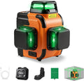 3D-360 Lasers level Self Leveling laser levels Professional tools | Three 360° laser planes project 12 bright green lines for wall, floor, ceiling, tile and cabinet alignment.