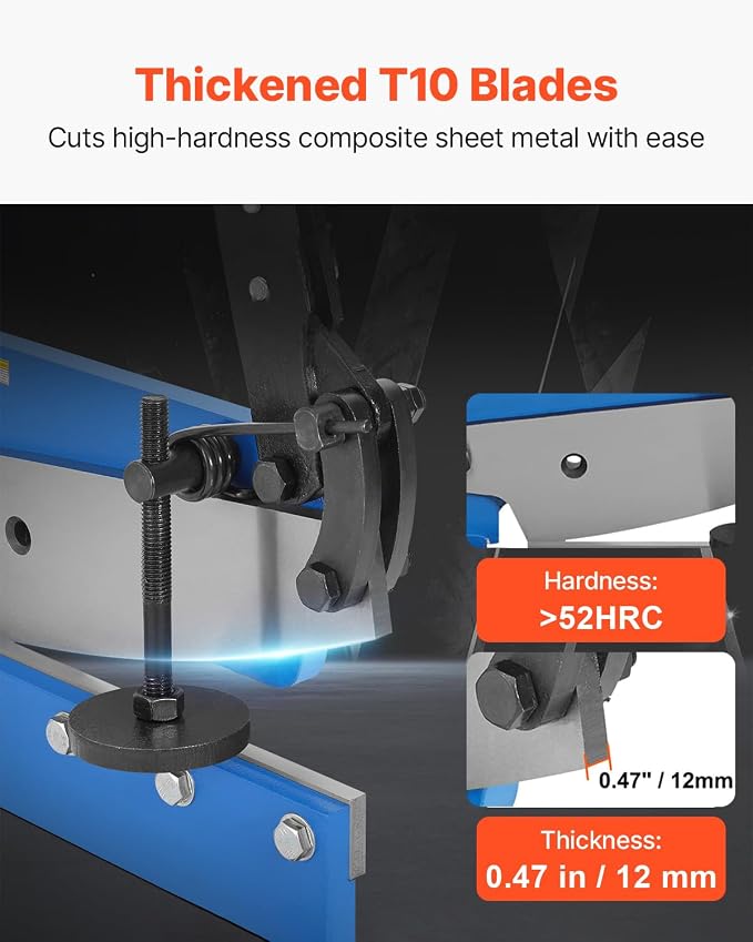 VEVOR Manual Metal Shear, 5 in, Hand Plate Sheet Metal Processing, HS-5 Benchtop Cutter with Q235 Material, for Crafts Thick Steel Crafting, Heavy Duty Roll Press Machine for Builders, DIY Enthusiasts