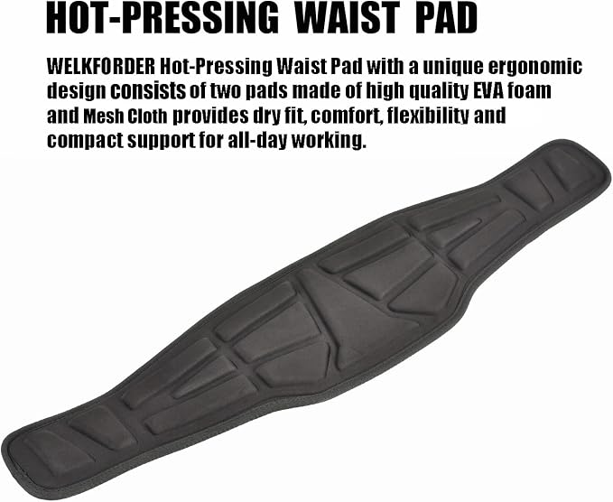 Tongue Buckle Body Belt (Aluminum Hardware) With Hot-Pressing Waist Pad and 2 Aluminum Side D-Rings Personal Protective Equipment | Waist Fitting Size 32'' to 50''