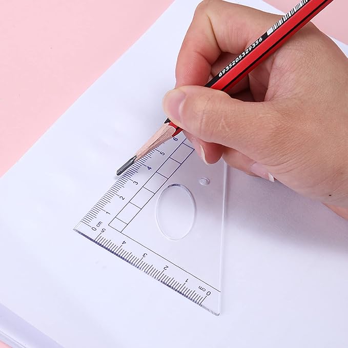 13 Pcs Compass and Protractors Set Math Compass Geometry Tool Metal Geometry Kit Precision Drawing Tool Circle Triangle Ruler Protractor with Storage Case for Kids Architects Engineers Students