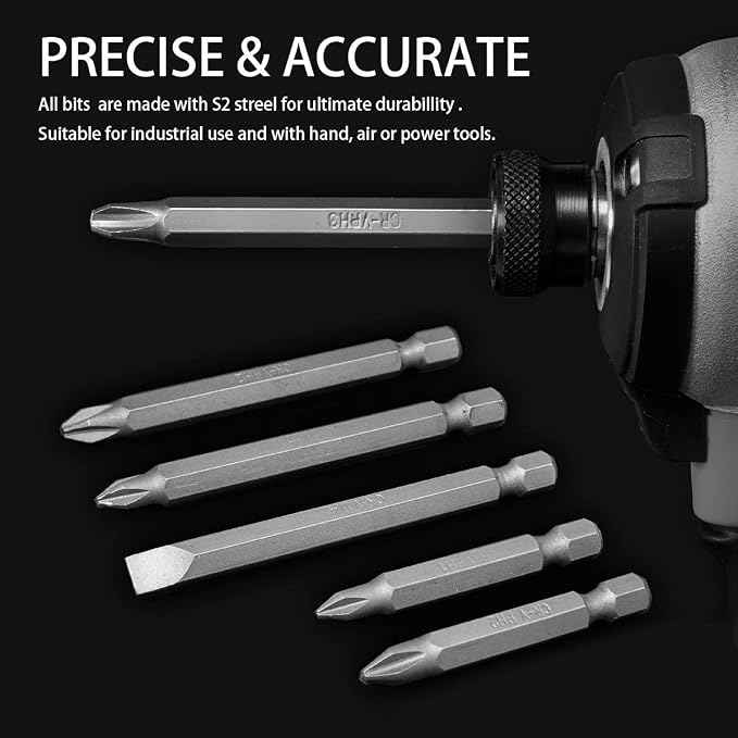 Stark USA 148-Piece Screwdriver Bit Set Hex Tamper Phillips Torx Flat Head Phillips with Storage Case