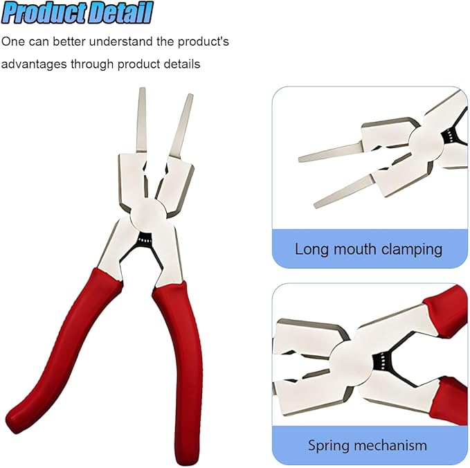 ZIMISI 8"MIG Welding Pliers, Multi-Functional Welding Tool Plier Clip with Anti-Slip Handle, High Carbon Steel Anti-Rust Welder Plier with Long Nose, Fits Scraping, Wire Cutting (Red)