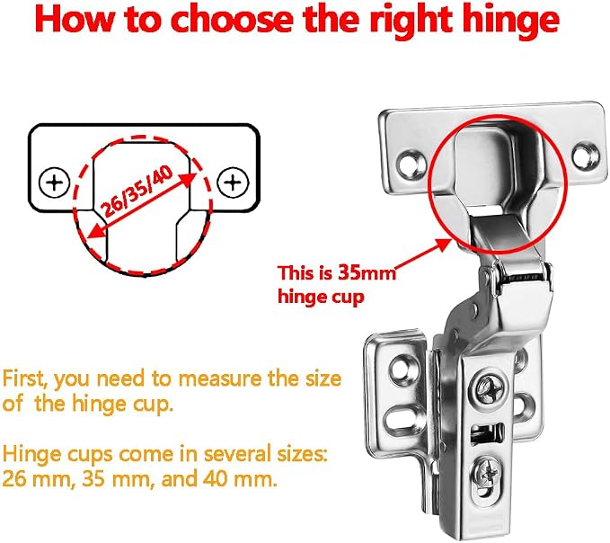 40pcs Inset Cabinet Hinge Frameless Concealed Door Hinges European Soft Closing Four-Hole Mounting Plate Hinges Nickel Plated Finish