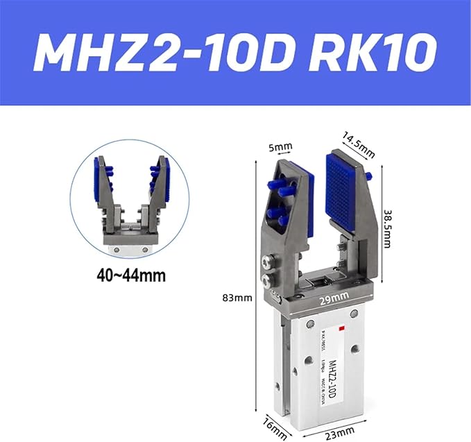 1pcs MHZ2 Finger Cylinder Parallel clamp Claw Fixture MHZ2-16D MHZ2-20D Bracket Extended Internal Support Bracket(MHZ2-10D RK10)