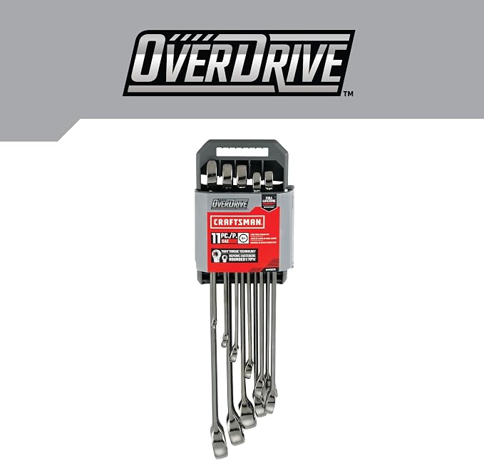 CRAFTSMAN OVERDRIVE 11-Piece Standard (SAE) Wrench Set (CMMT87711)