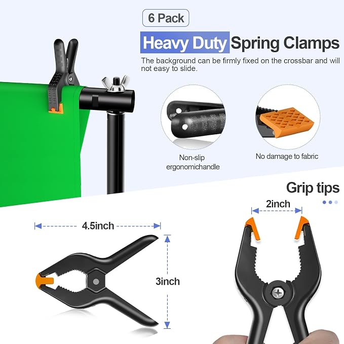 EMART Heavy Duty Photo Backdrop Stand kit 10 x 10 FT with 3 Pcs Backdrops