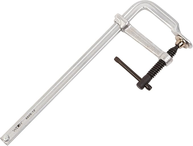 Wilton Light-Duty F-Clamp, 12" Opening, 4" Throat, 660 Lbs. Clamping Force (Model 660S-12)