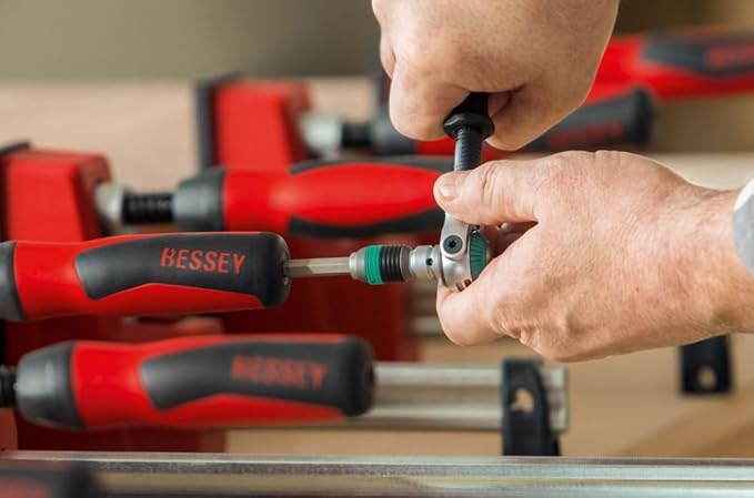 BESSEY KREX2440 K Body REVO Clamp Kit, 2 x 24 In., 2 x 40 In. and 2 KBX20 Extenders - 1700 lbs Nominal Clamping Force. , Spreader, and Woodworking Accessories - Clamps and Tools for Cabinetry