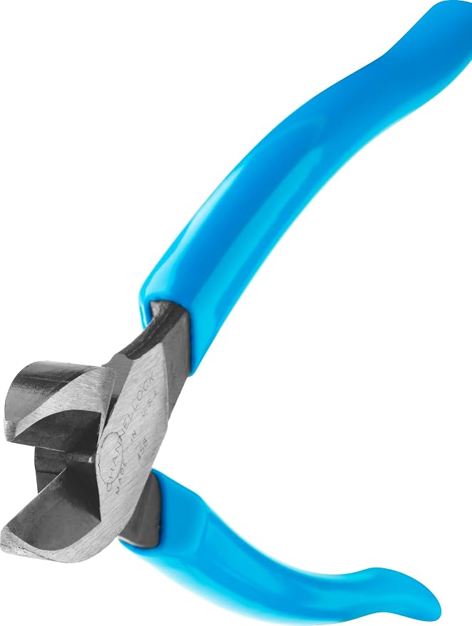 Channellock Side-Cutting Plier E458 - Center Cutting, Improved High-Alloy Steel - 8 In.