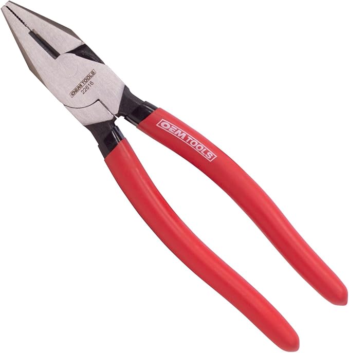OEMTOOLS 22616 8 Inch Linesman Pliers, 8 Inch Cutter, Lineman Wire Cutters, Cable Cutting Tool, Electrician Pliers, Heavy Duty Wire Cutter