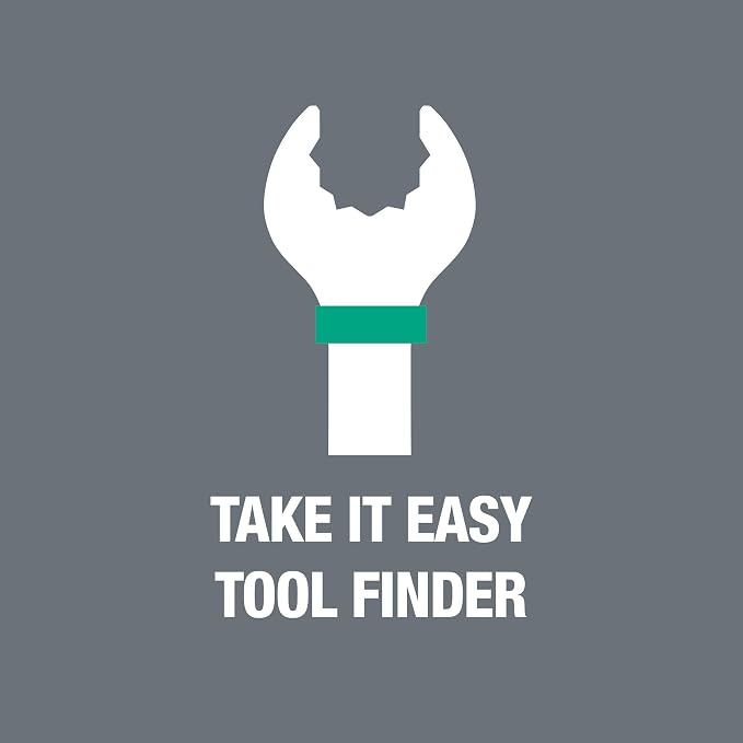 Wera 05020314001 6005 JOKER 4 SET 1 DOUBLE OPEN-ENDED WRENCH SET, 4 PIECES