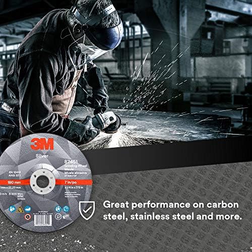 3M Silver Depressed Center Grinding Wheel, 87451, 36+, T27