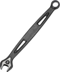 HARFINGTON Combination Wrench 8mm Metric Extra Long 12-Point Box and Open End Carbon Steel Double Ended Industrial Grade Spanner for Automotive Furniture Machinery DIY Repair, Black