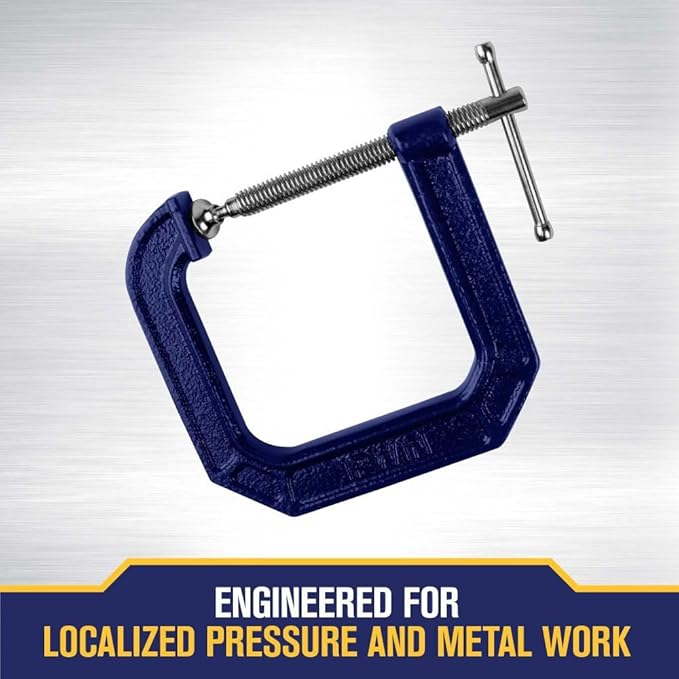 Irwin Quick-Grip 100 Series Deep Throat C-Clamp, 3 In By 4 1/2 In