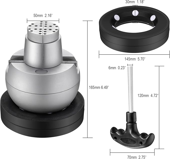 DZQ 5" 37 PCS Ball Vise Engraving Setting Tool 360°Rotation Bench Vise