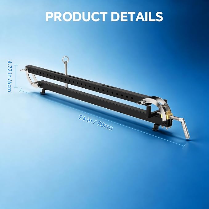 24 Inch Panel Clamps, 1 Pack Parallel Clamps, 4-Way Steel Pressure Clamps for Cabinet Doors, Tabletops, Woodworking and Cutting Boards