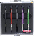 Horotec MSA01.020 (01.020-B) Set of Precision Screwdrivers in Aluminium and Stainless Steel Bits - Swiss Made