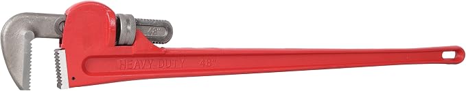 Pipe Wrench, 48" Aluminum Straight Pipe Wrench, Automatic Jaw Adjustment, Adjustable Plumbing Wrench, Easy to Carry, Ergonomic Handle, Hangable Design, for Water Pipes, Automotive Repairs