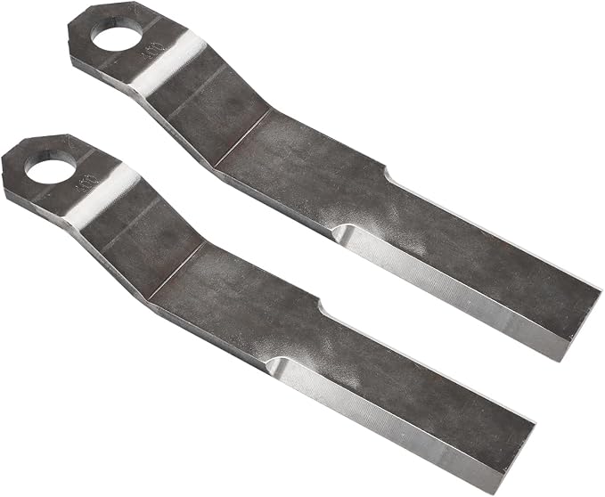 MOTOQUEEN Replacement Bush Hog Cutter Durable Blades for Mower King Skidsteer 2-3/8" x 14" x 3/8" Replacement Blades for Brush Mowers Heavy Duty AR400 Steel 10mm Thick (2 Blade Set)