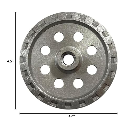 4.5" Crack Chaser Blade for Cured Concrete, Asphalt Repair or Joint Widen, Turbo Rim, 0.410" Width, 5/8"-11 Arbor