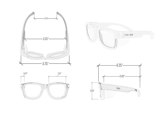 MAGID Y50 Safety Glasses for Construction | Clear Frame — 72-Pack, Clear Lens | Side Shields, ANSI Z87.1+, Anti-Fog, Scratch-Resistant, 99.9% UV Protection, Polycarbonate Lens