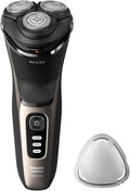 Philips Norelco Shaver 3000 Series, Wet and Dry Electric Shaver, P-Cap, Travel Pouch, Ash Gold, Model S3242/90