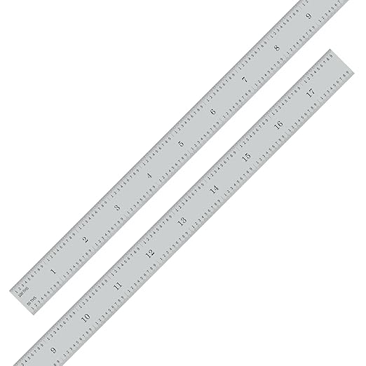 PEC Tools 18" Flexible Steel Rule, Designed for High-Accuracy Industrial Environments, Made in USA