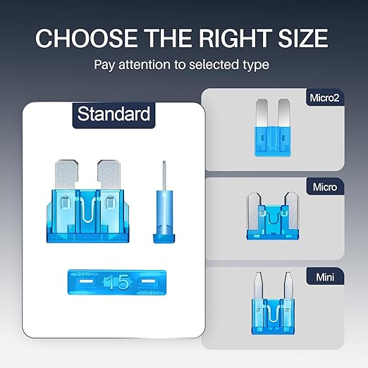JOREST 60Pcs Standard Car Fuse Kit -Replacement Fuses Assortment Kit for Car/RV/Truck/Motorcycle(2Amp 3A 5A 7.5A 10A 15A 20A 25A 30A 35A 40A) - Standard Blade Fuses Automotive + Auto Fuse Puller