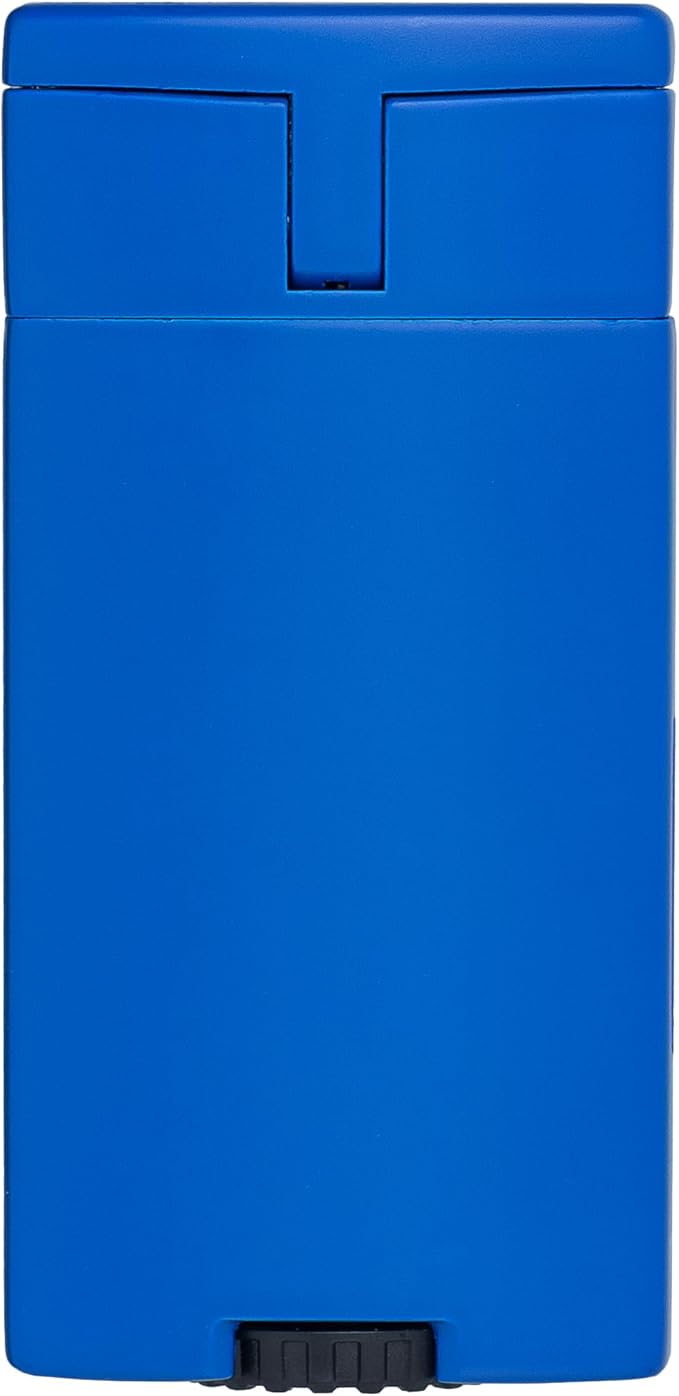 XIKAR® Ion Double-Jet Flame Cigar Lighter. with Textured Trigger Button and a Safety Mechanism. (Blue)